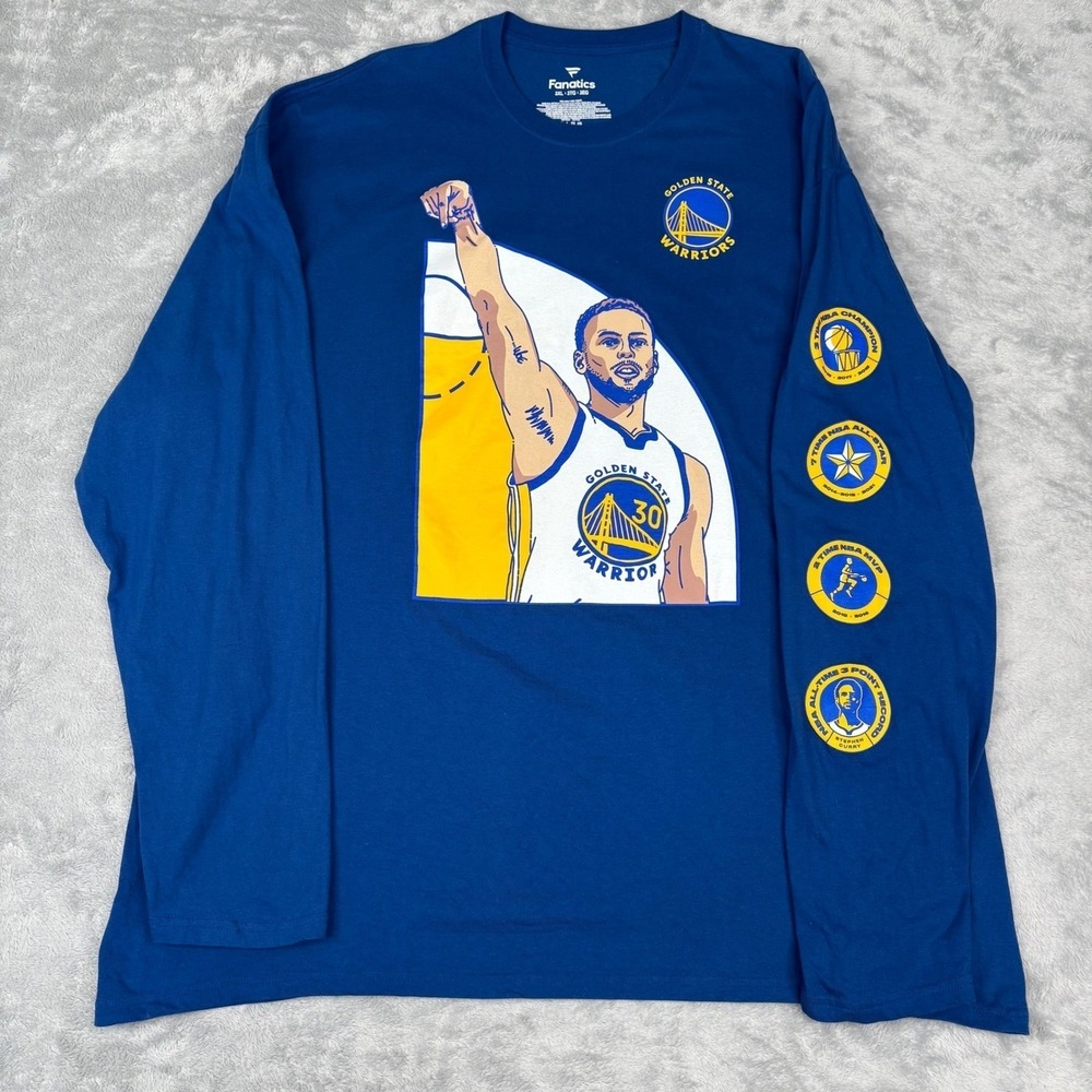 Golden State Warriors‎ Fanatics NBA T-Shirt Long Sleeve 3XL - Picture 2 of 12